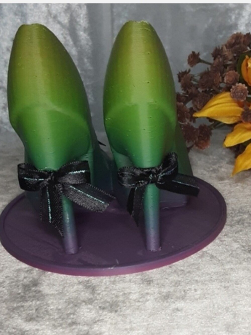 Handmade 3D Printed High Heel Shoe Cell Phone Holder With Bows Gradient Colorway - Picture 11 of 11
